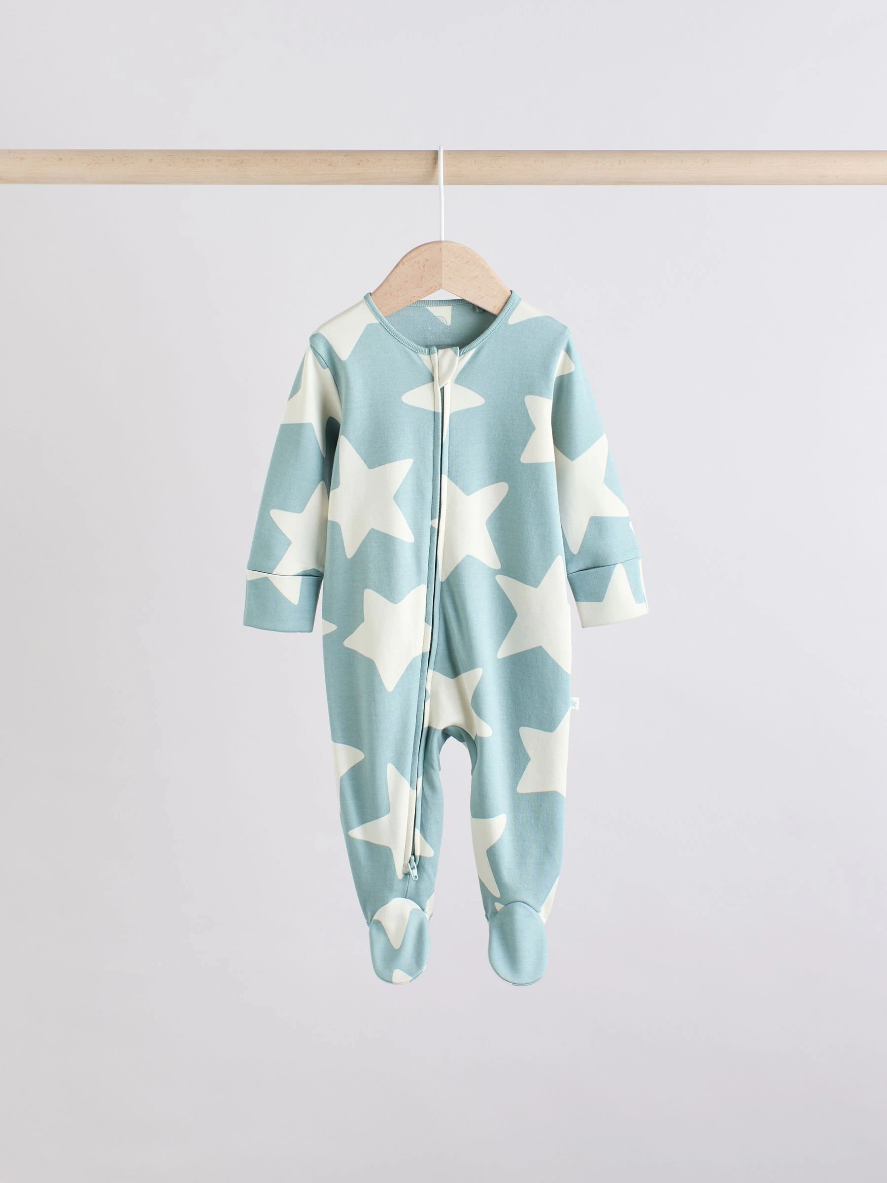 Grijs-groen - 100% katoenen babyslaapzakjes met tweewegrits verpakking van 5 (0mnd -2jr)