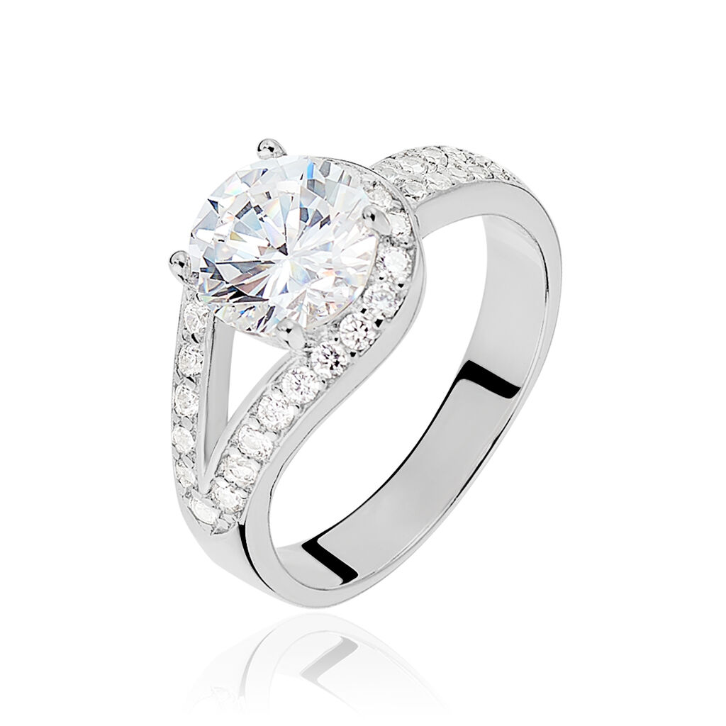 Bague Melisse Argent Blanc Oxyde De Zirconium