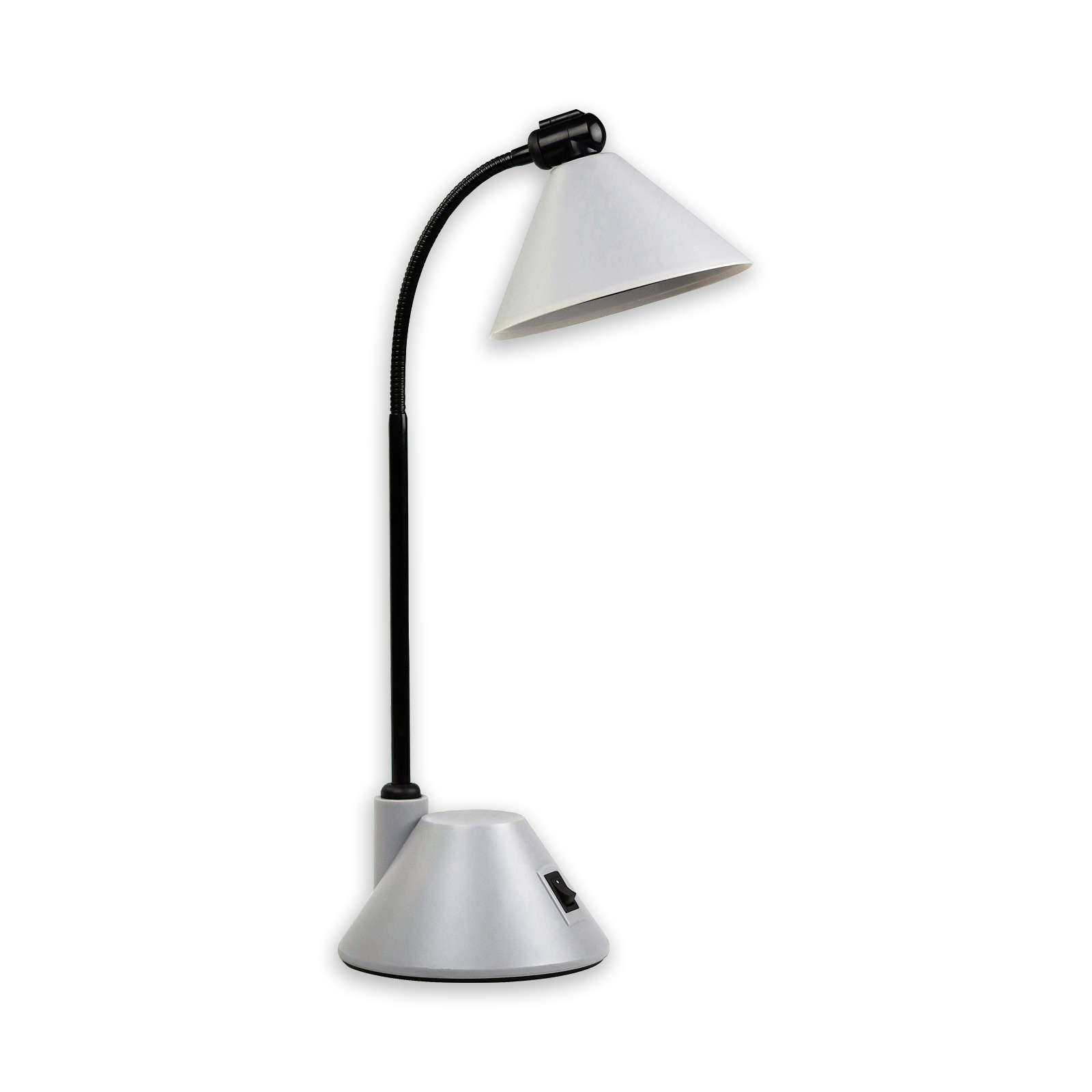 clever pick LED-Schreibtischleuchte - grau - mit Flexarm