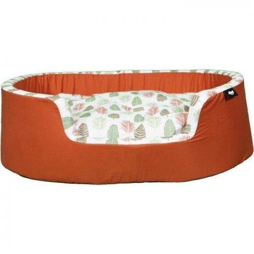 Cama AIME laranja tropical suave para cães de pequeno e médio porte.