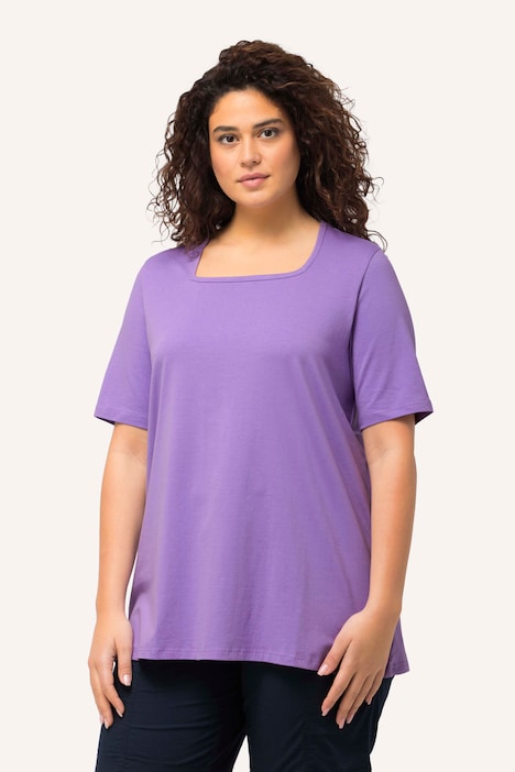 T-Shirt, A-Linie, Carree-Ausschnitt, Halbarm