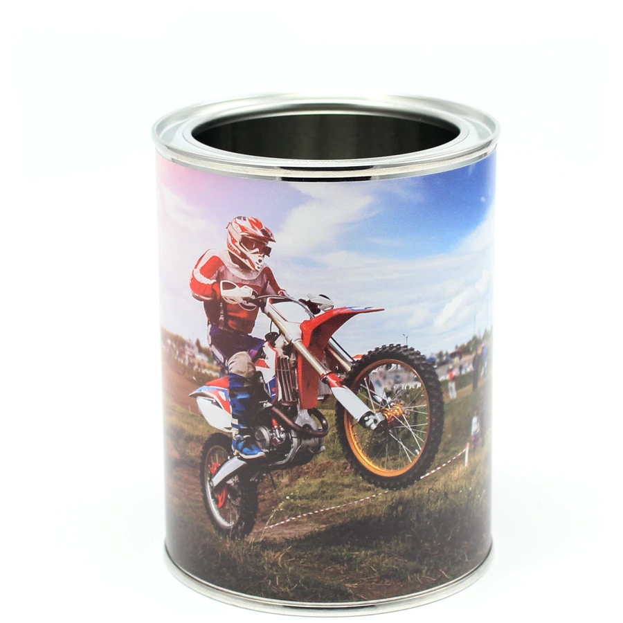 Nikima Stiftebecher Motocross Stifteköcher inkl. 12 Dreikant Buntstiften bunt