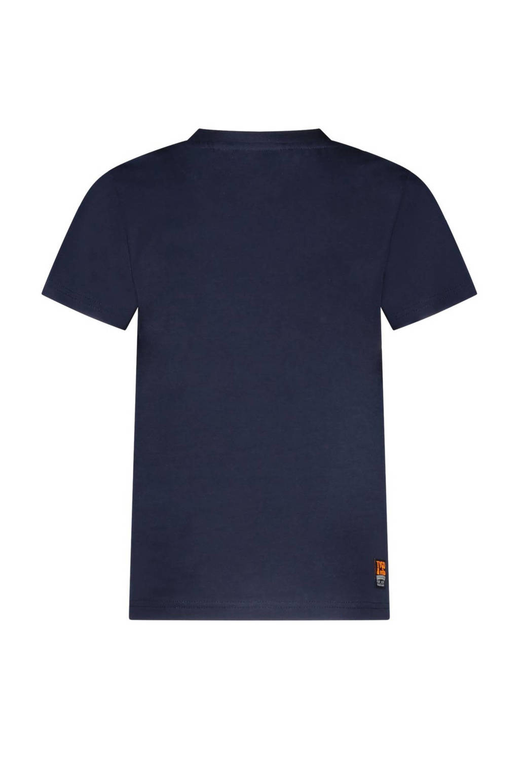 TYGO & vito T-shirt Jaimy met tekst donkerblauw/multi