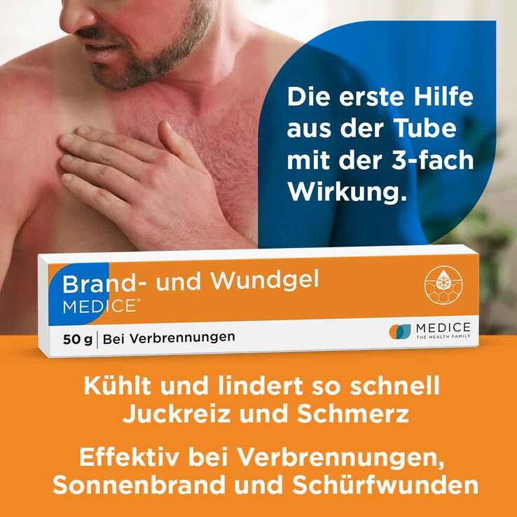 Brand- und Wundgel Medice bei Verbrennungen, 50 g
