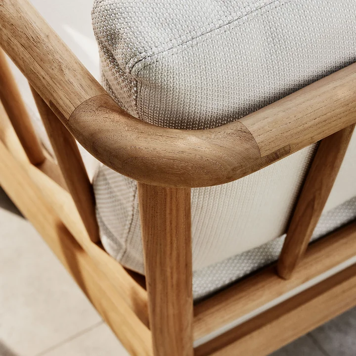 Fritz Hansen - Skagerak Tradition Outdoor Sofa Eckmodul, Teak / light sand