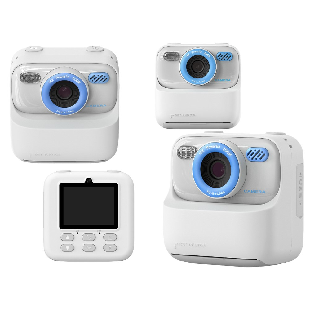 (48MP) Dual Kinder Sofortbild Kamera Fotoapparat mit 16-fach Digital Zoom LED Licht und 2.4