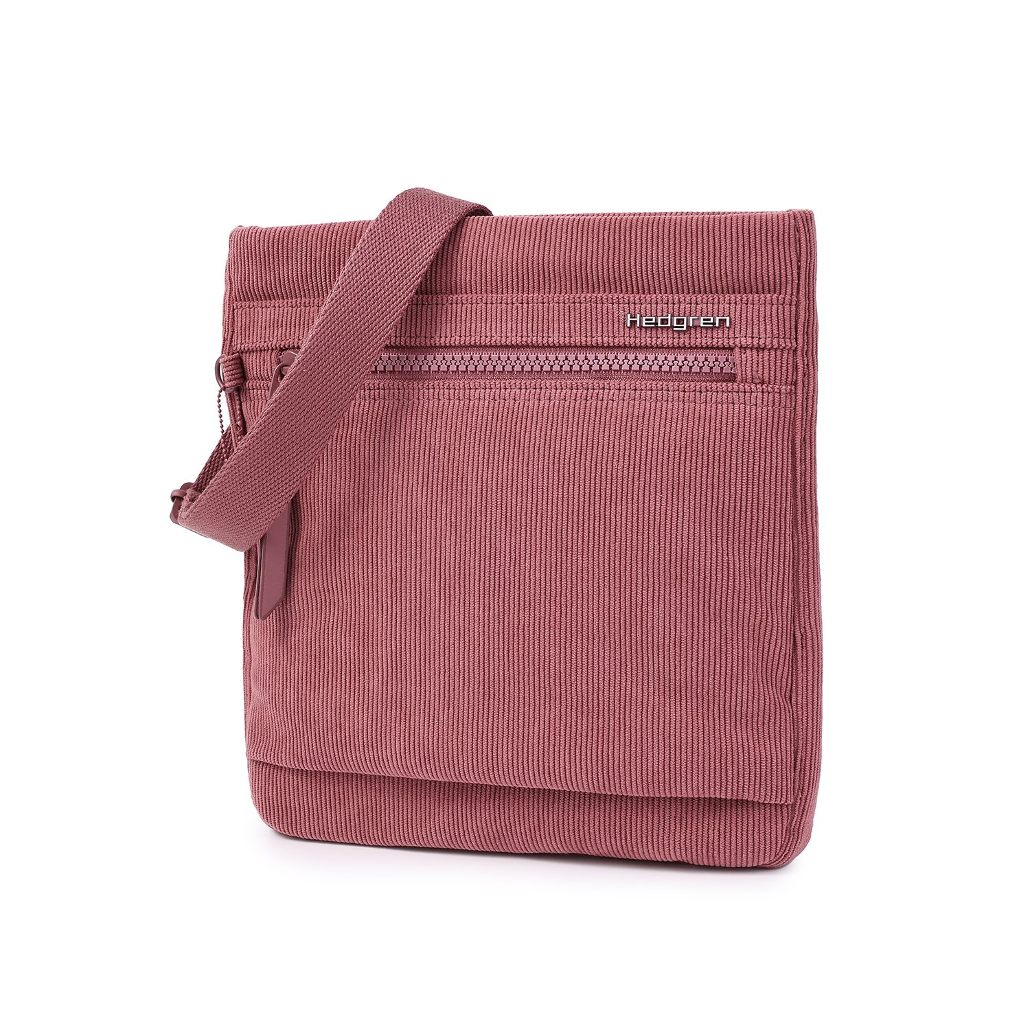 Hedgren Leonce RFID Small Vertical Crossover corduroy dusty rose
