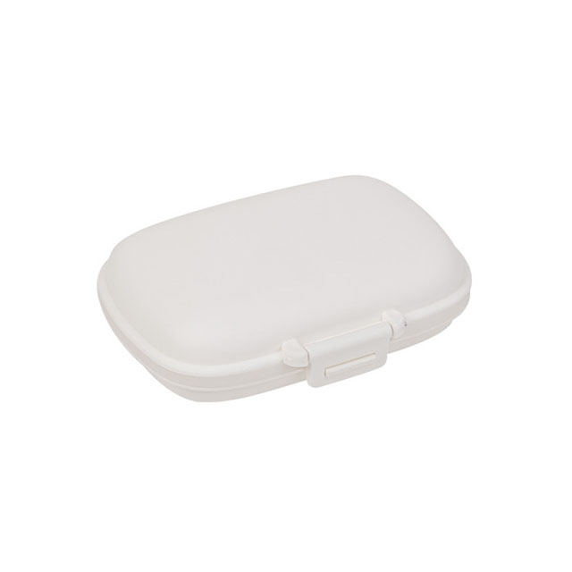 (11x8cm) Medikamenten Dosierer 8 Fächer Dosett Tablettenbox Supplements Pillendose Tablettenspender - Weiss