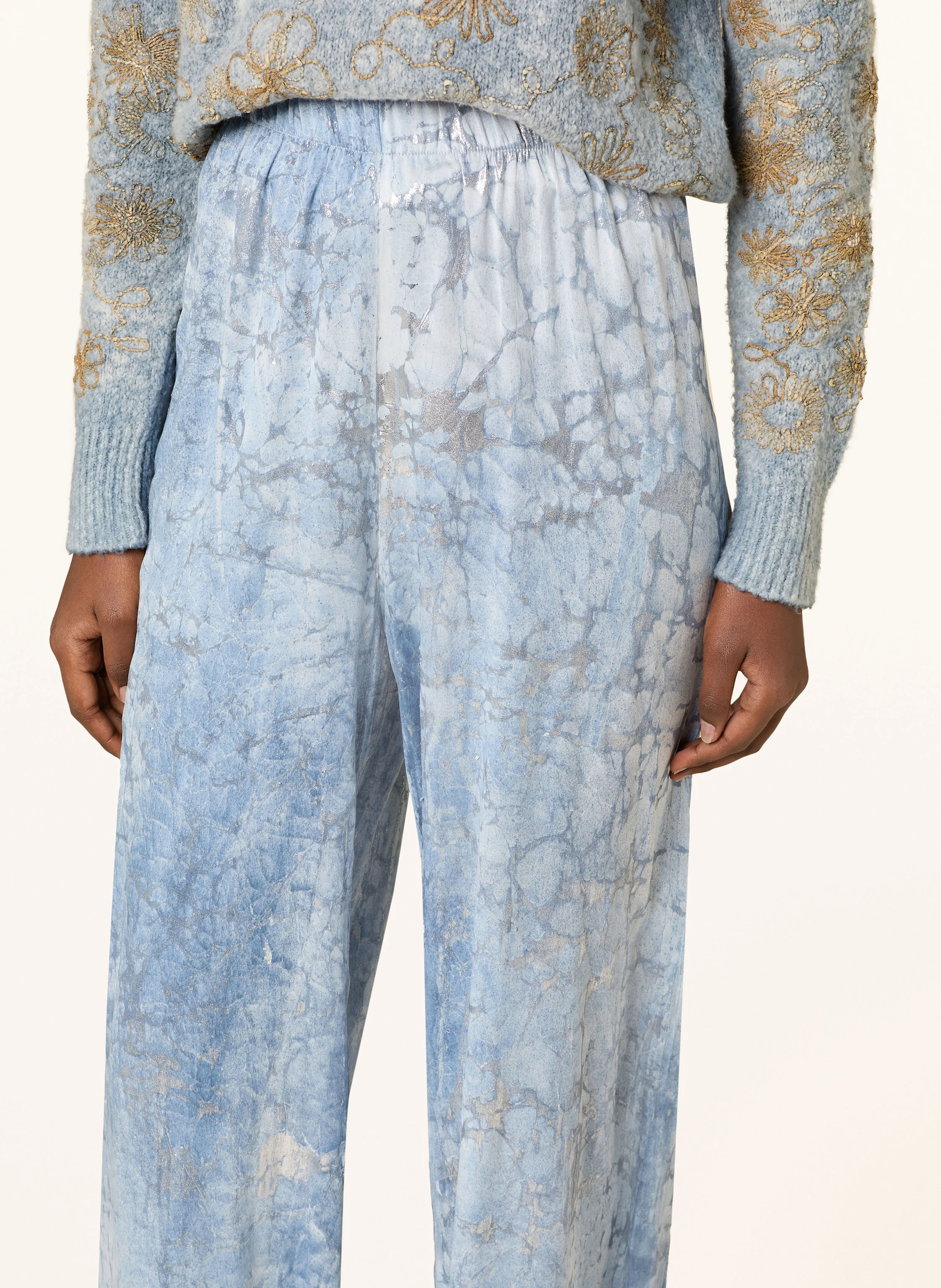 AVANT TOI Seidenhose mit Glitzergarn