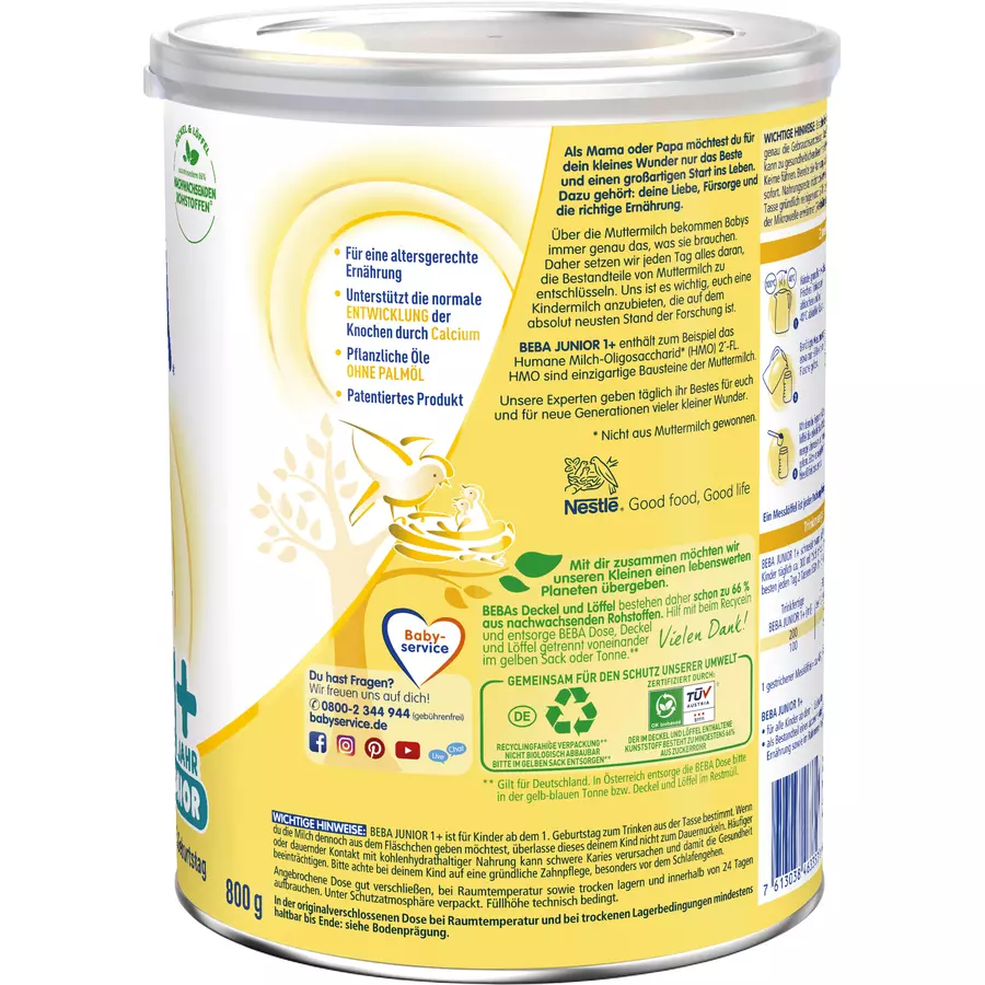 Nestlé BEBA Junior 1 800 g ab dem 1. Jahr