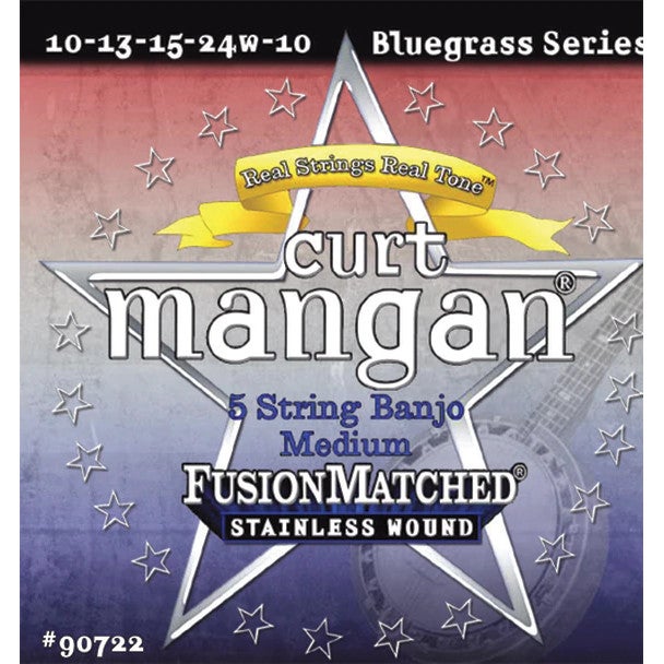 Curt Mangan Banjo Medium 5-string Loop End Stainless snarenset voor 5-snarige banjo