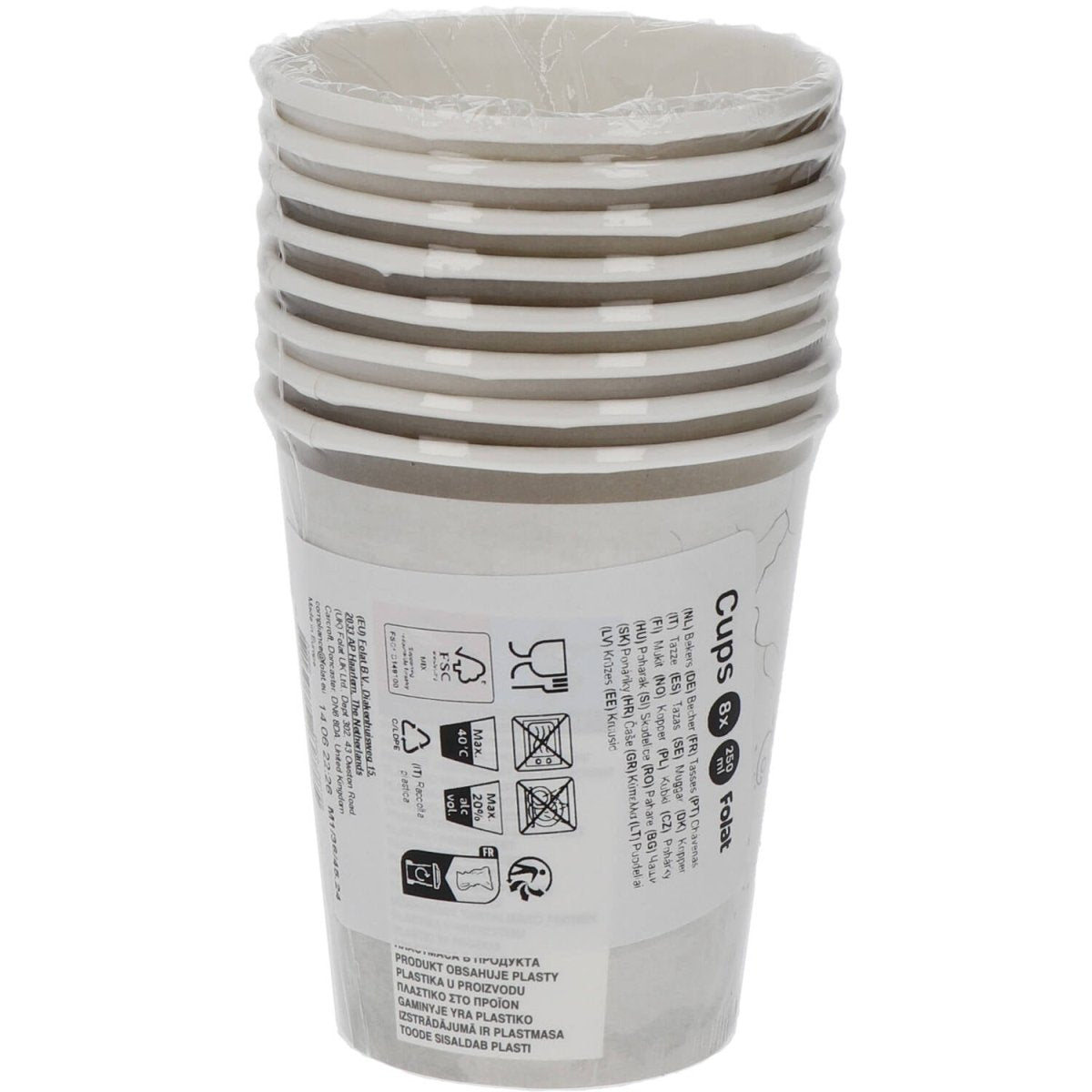 Halloween Bekers Pompoen 250ml 8st