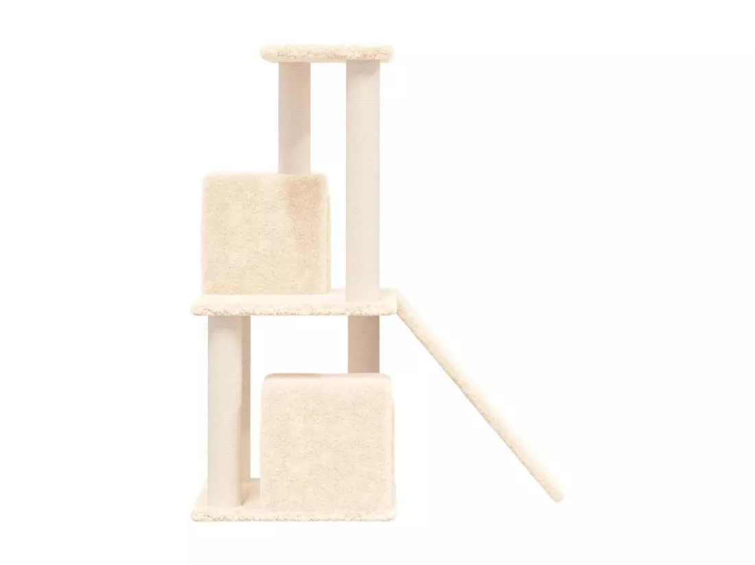 Arbre à chat avec griffoirs en sisal Crème 82 cm