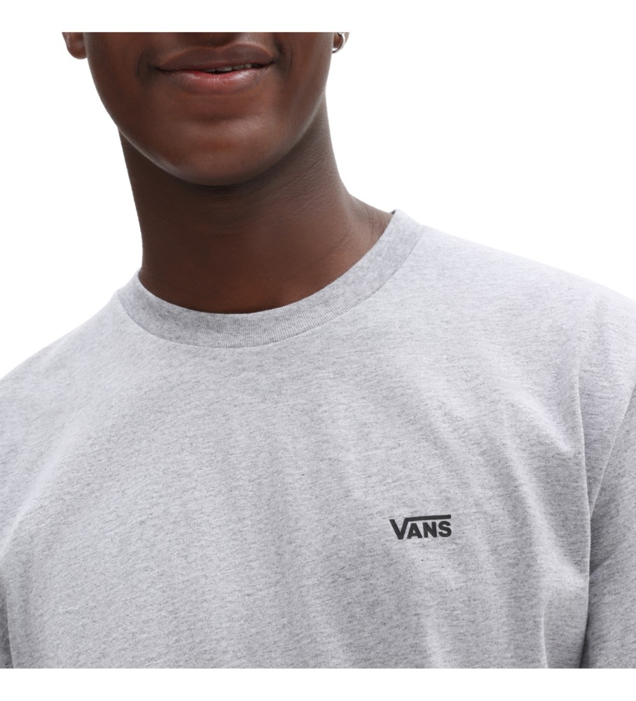 Camiseta Vans com Logo à Esquerda Cinza