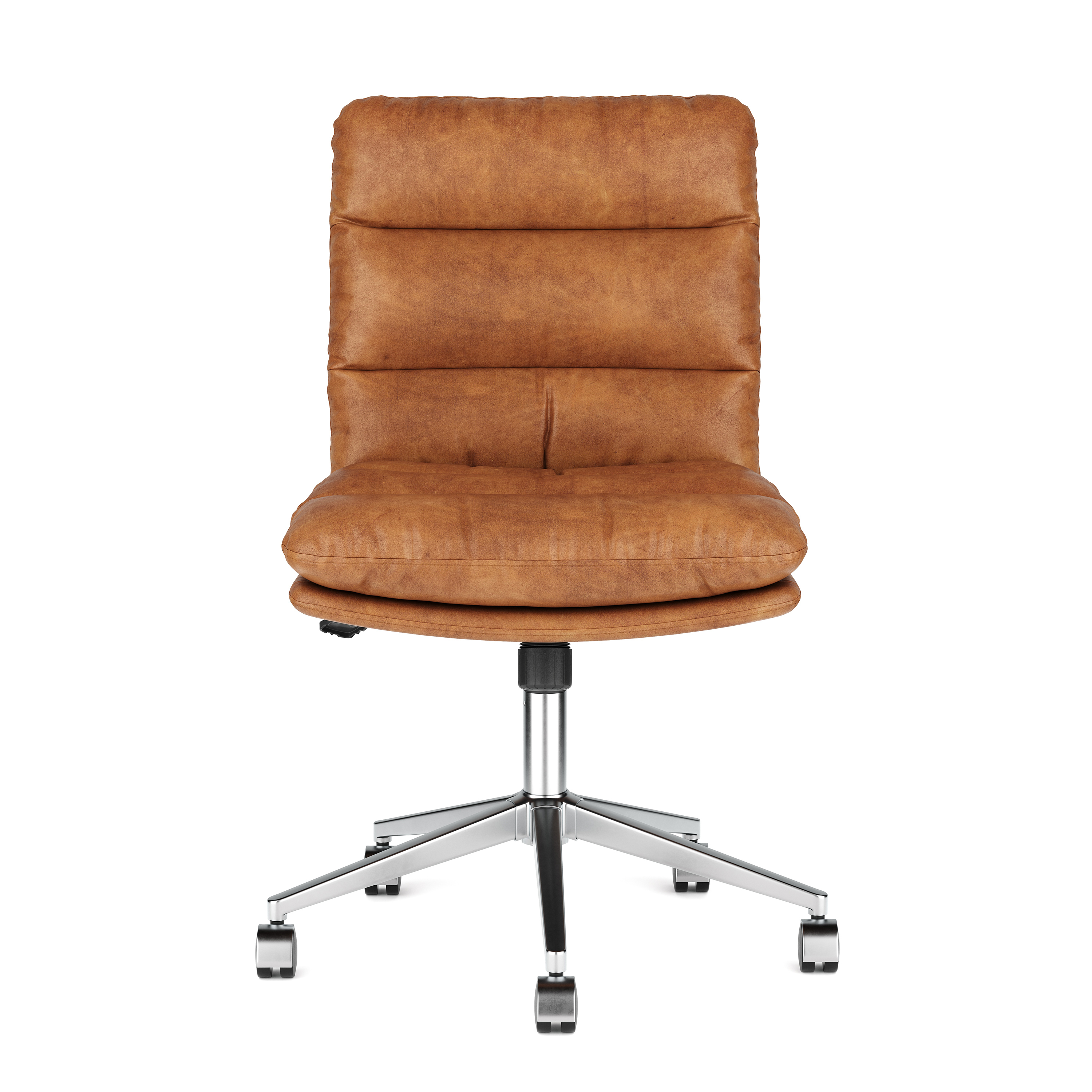 Bürostuhl Leder BILES braun