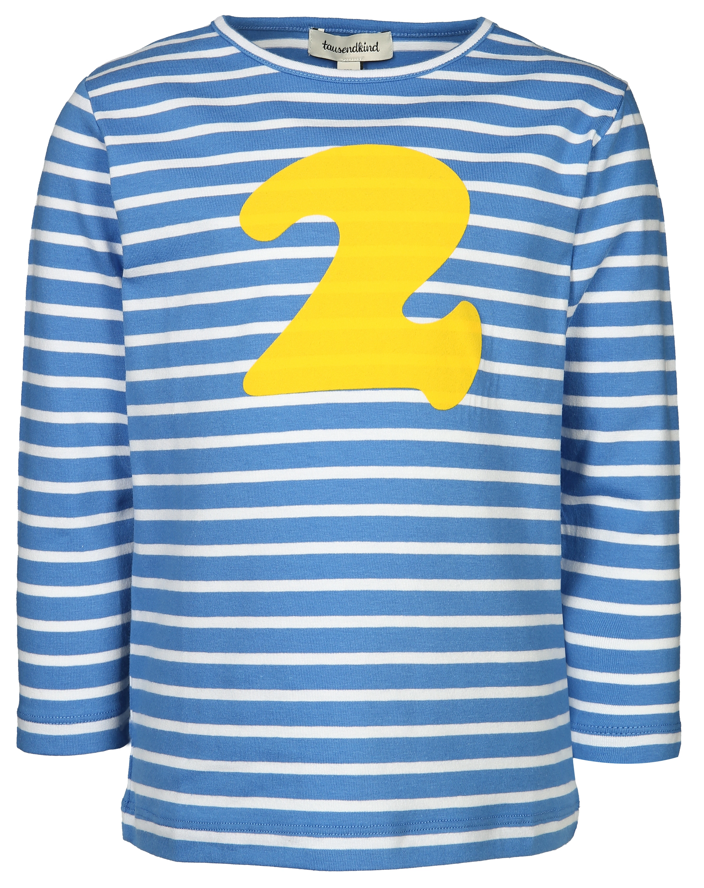 Langarmshirt 2 JAHRE gestreift in blau/weiß