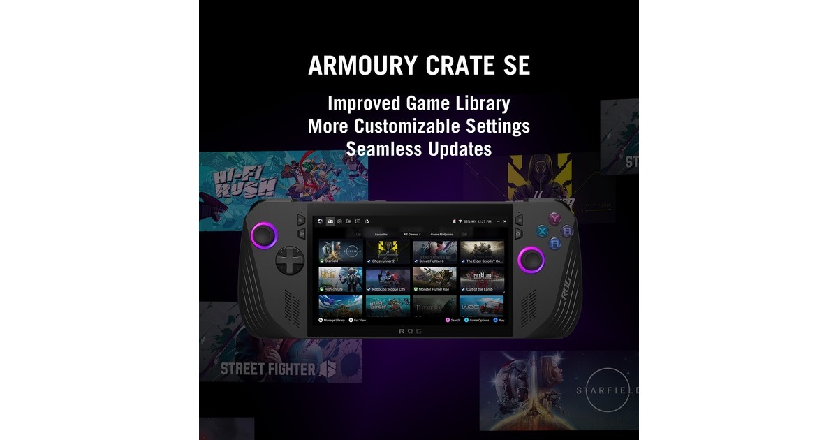 ASUSROG Ally X (RC72LA-NH007W) handheld game console  (Zwart, 24 GB | 1 TB | Wi-Fi 6E | BT | Win 11 | 120 Hz, Tweedekans)