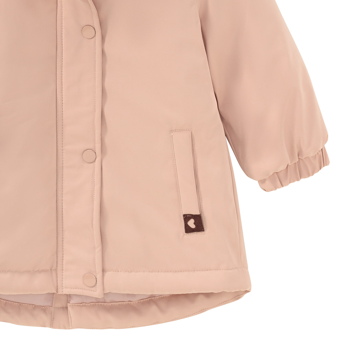 Topomini Baby Parka mit kuscheliger Kapuze altrosa