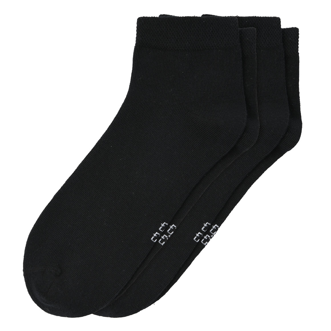 VanVaan 2 Paar Herren Sneaker-Socken in Knöchelhöhe schwarz