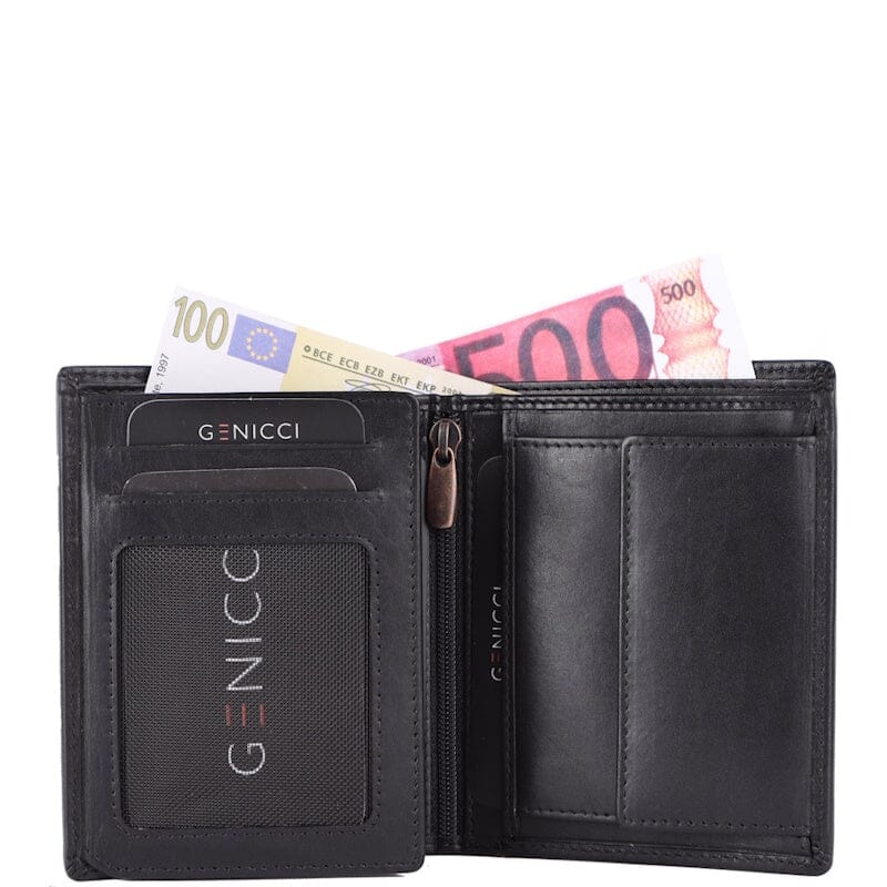 Genicci Noble Roger Heren Portemonnee Black