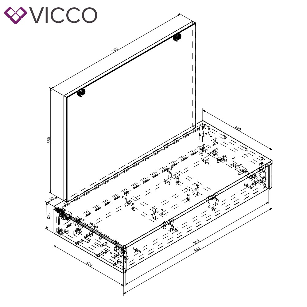 Vicco Schminktisch Alessia Frisiertisch Kommode Frisierkommode Spiegel Weiß inklusive Hocker