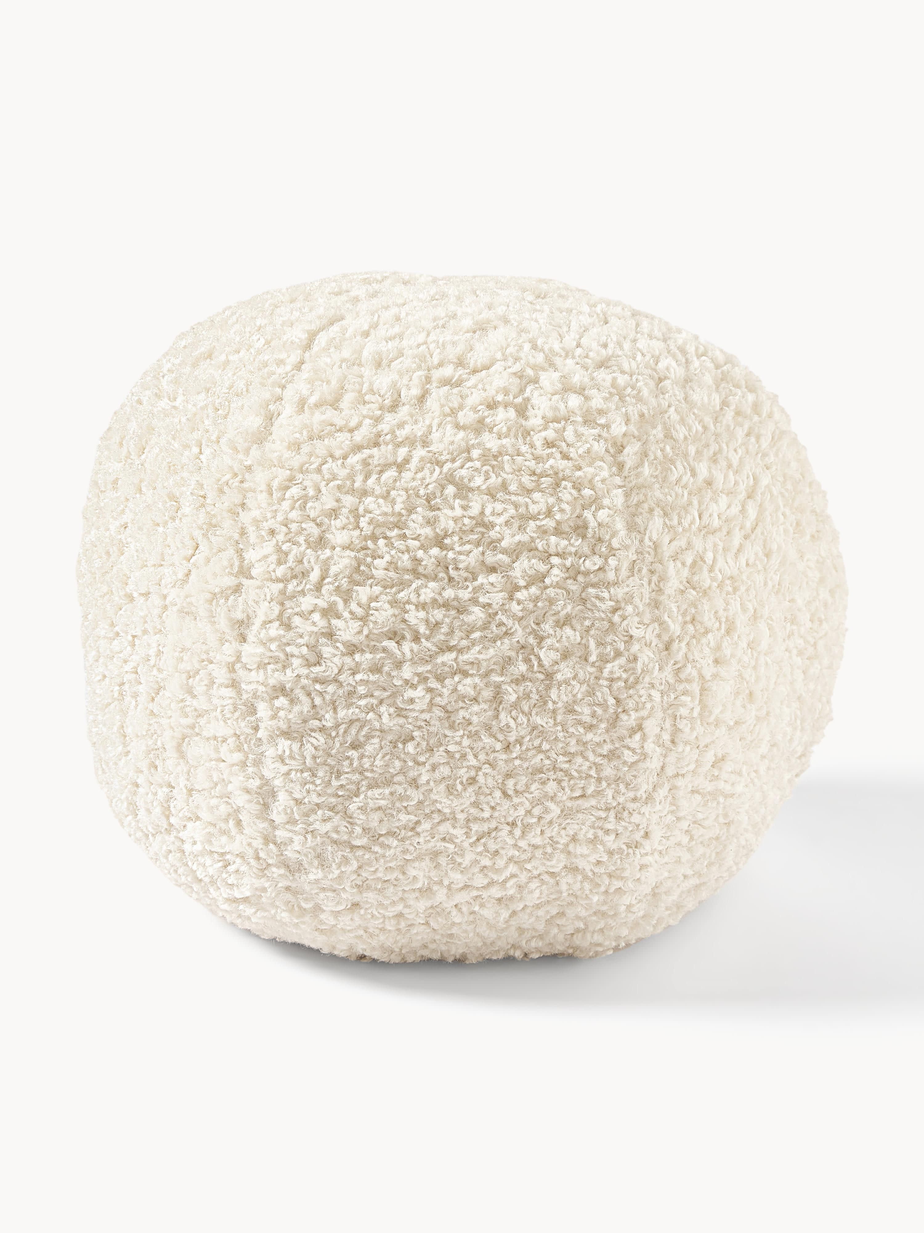 Rond decoratief teddy kussen Dotty