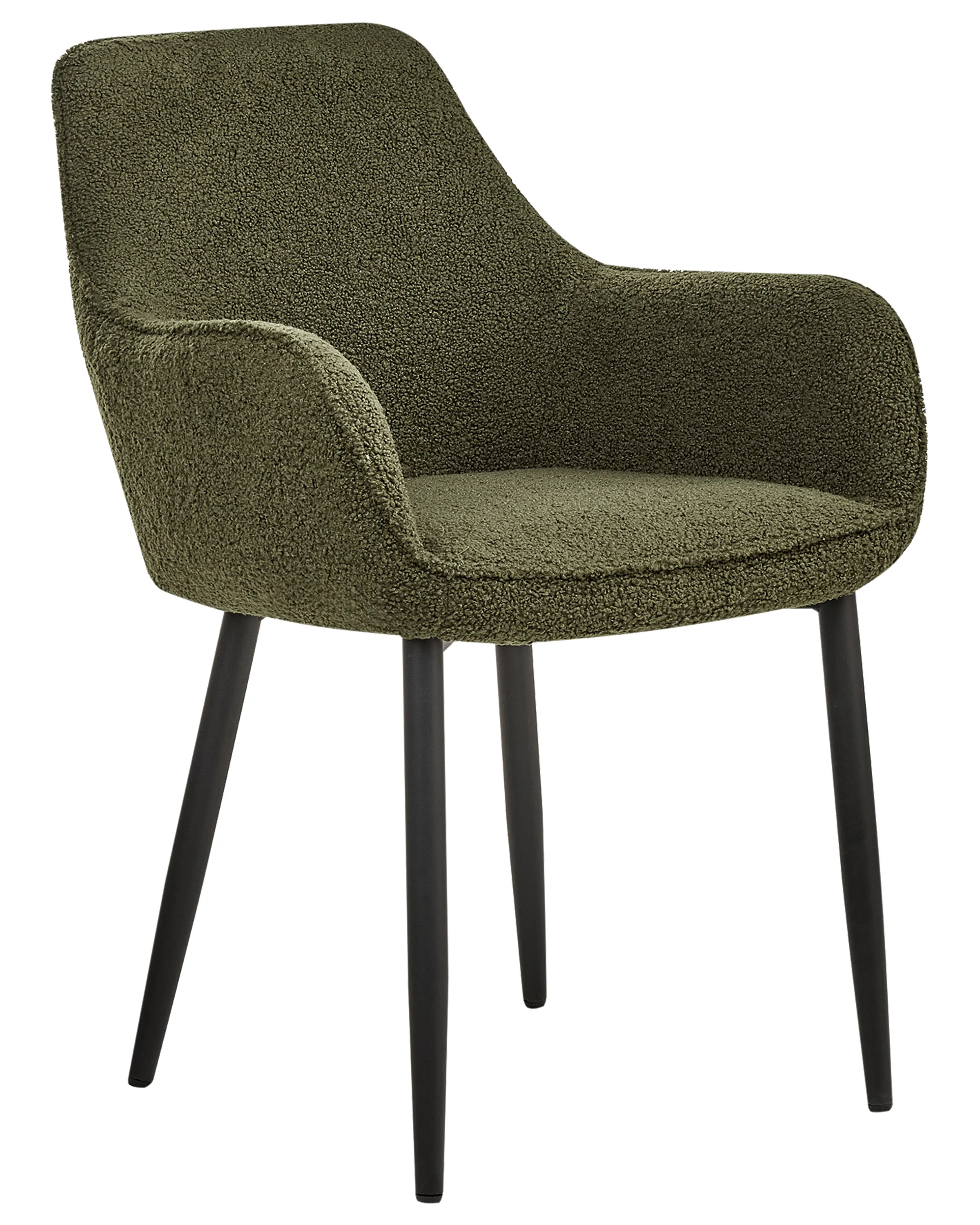 Set van 2 eetkamerstoelen ALDEN Bouclé Donkergroen