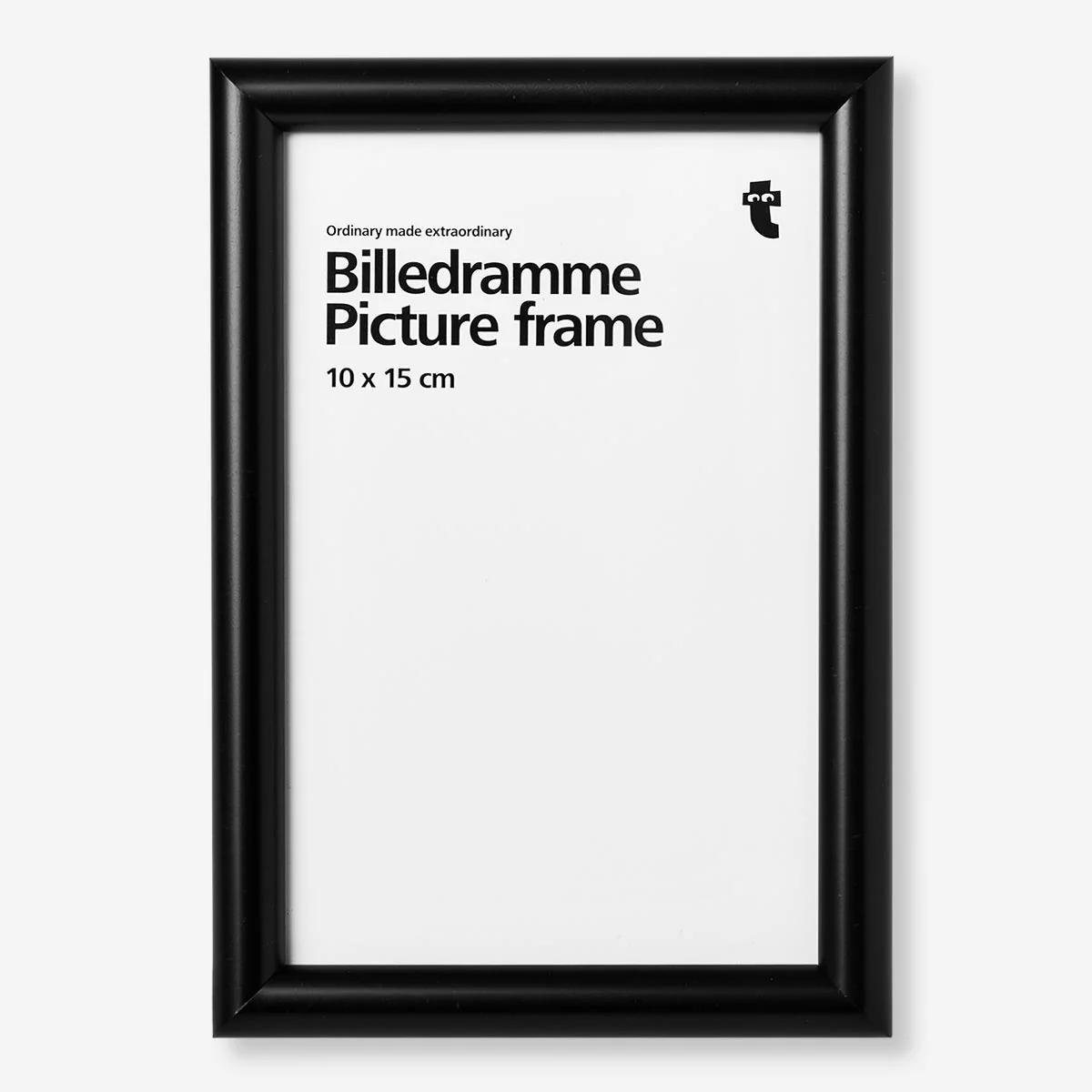 Sort billedramme - 10x15 cm