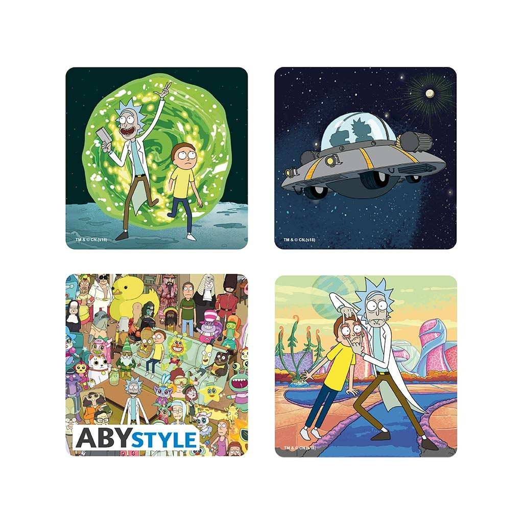 Rick & Morty - Set de 4 Dessous de Verre - Générique