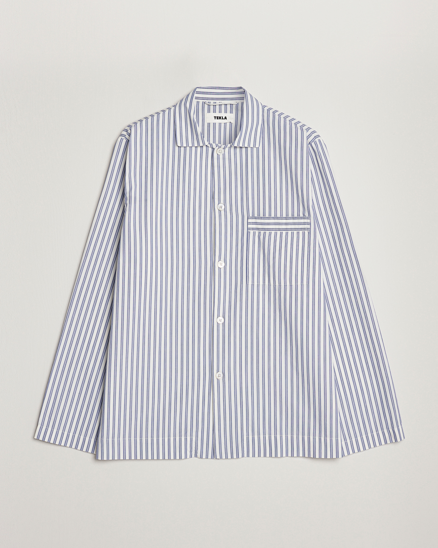 Tekla Poplin Pyjama Shirt Skagen Stripes
