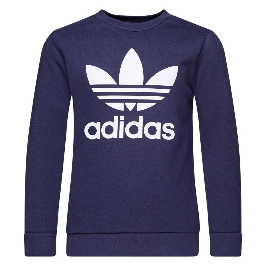 adidas Originals Sweat Crewneck Adicolor Classics Trefoil - Bleu Marine/Blanc Enfant