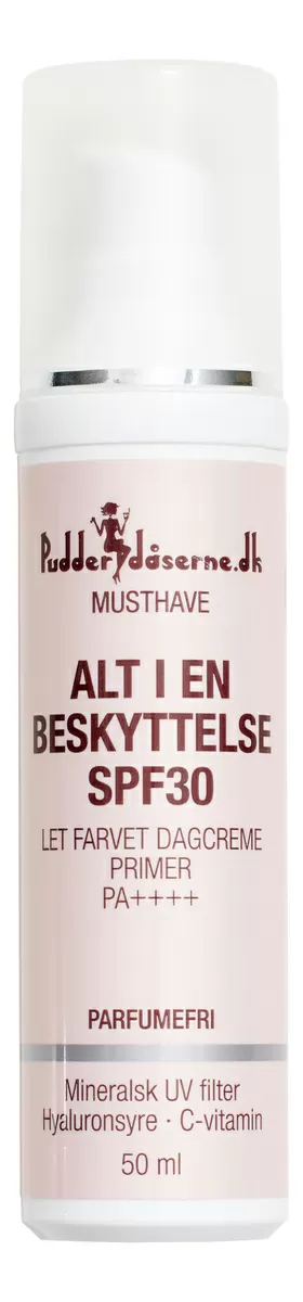 Pudderdåserne Alt i en beskyttelse SPF 30 - 50 ml.