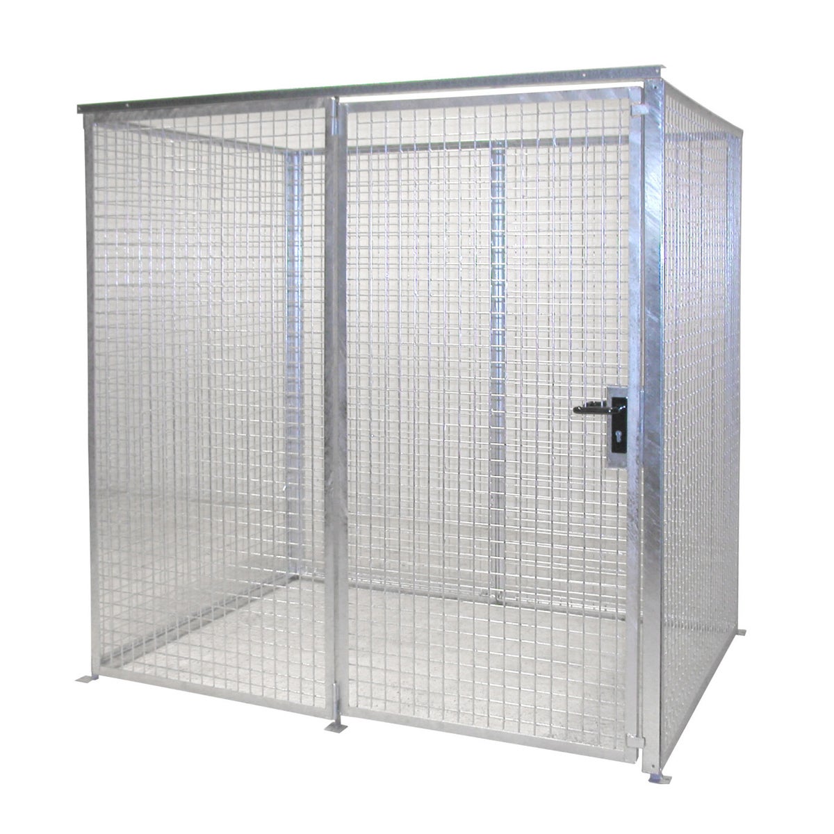 Bauer gasflessencontainer GFC-M2, zonder dak, draaideur voor 48 gasflessen Ø 230 mm