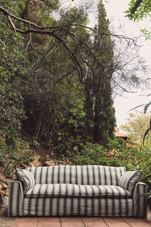 HKliving Nomad bank 244 Linen, Army Green