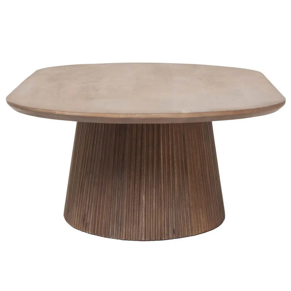 Salontafel Ovaal Donkerbruin Hout - 140x70x38cm - Salvador