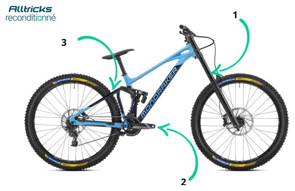 VTT Tout-Suspendu Mondraker Summum R Sram GX DH 7V 29'' Bleu / Noir - Produit Reconditionné