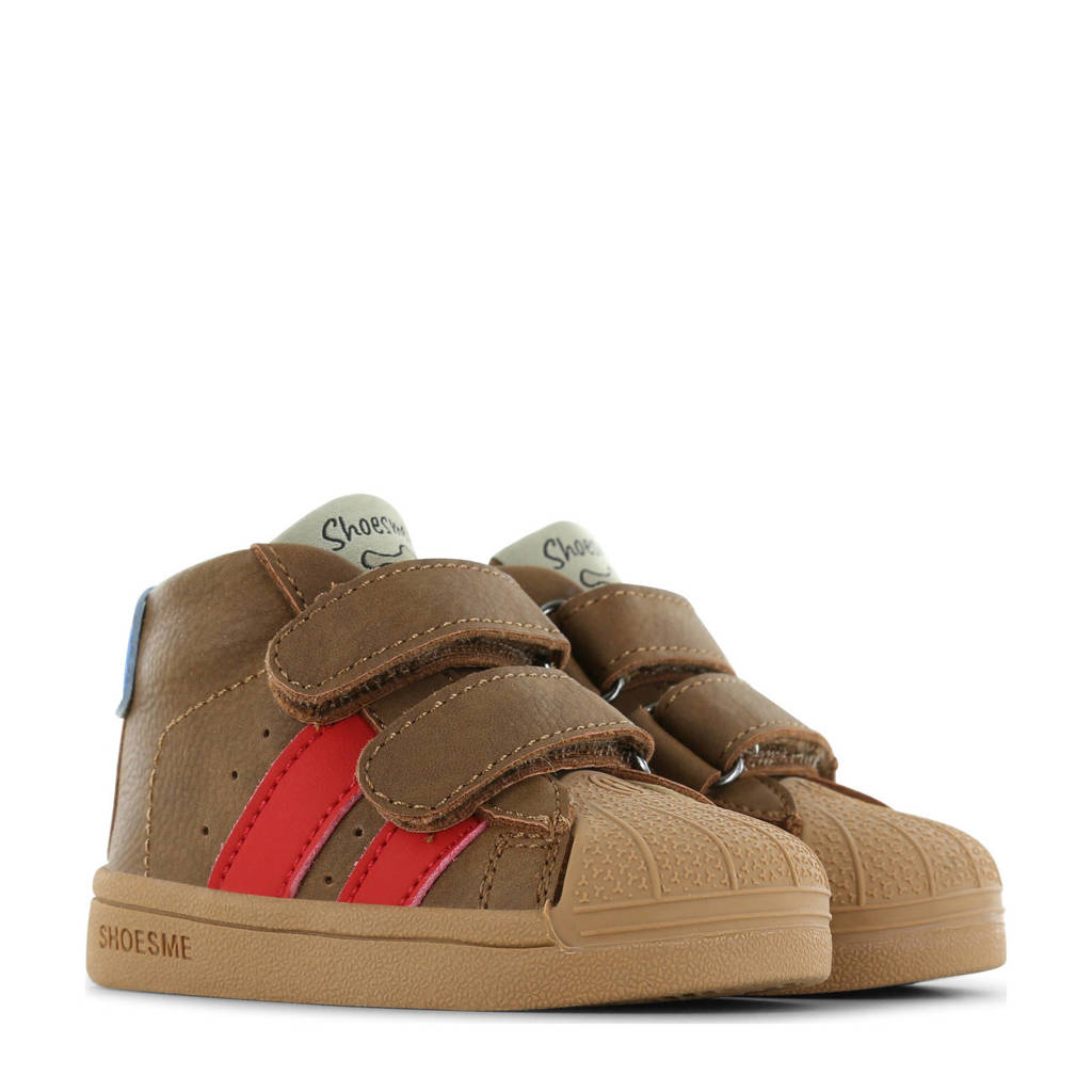 Shoesme sneakers bruin/rood
