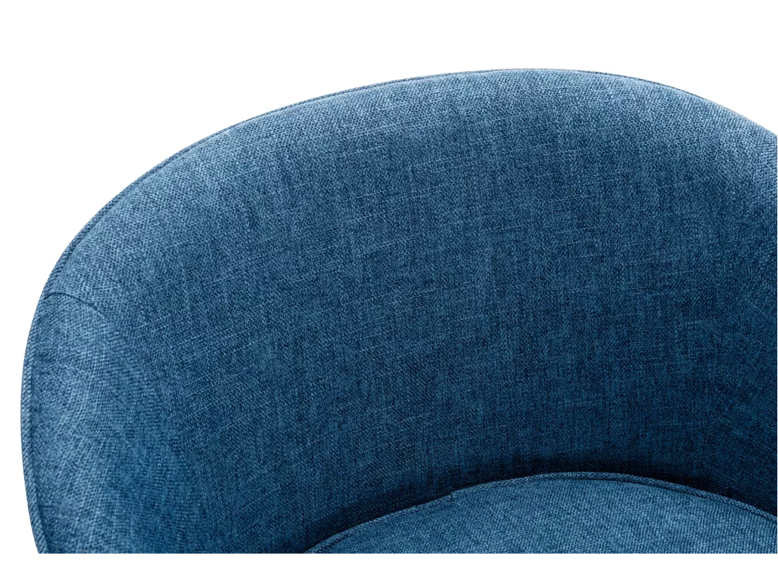 Fauteuil en tissu bleu LINDALE