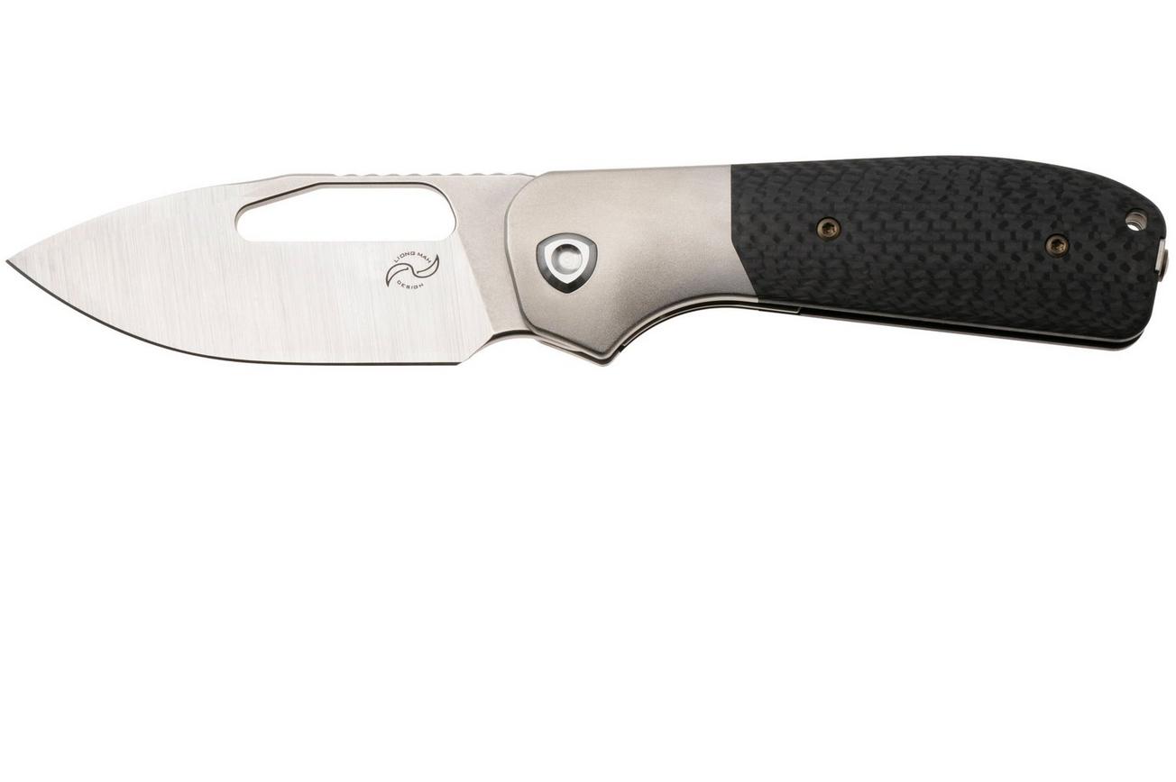 Liong Mah Field Duty 3.5 Bead Blasted S90V, Carbon Fiber Titanium, zakmes