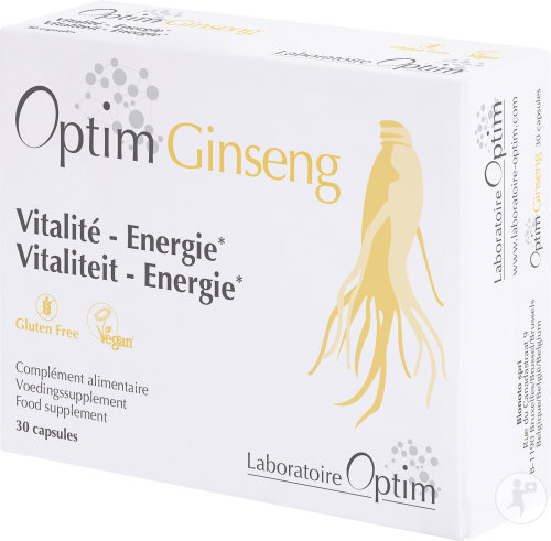 Optim Ginseng Panax Ginseng Rouge Cultivé En Belgique Vitalité Et Énergie 30 Capsules