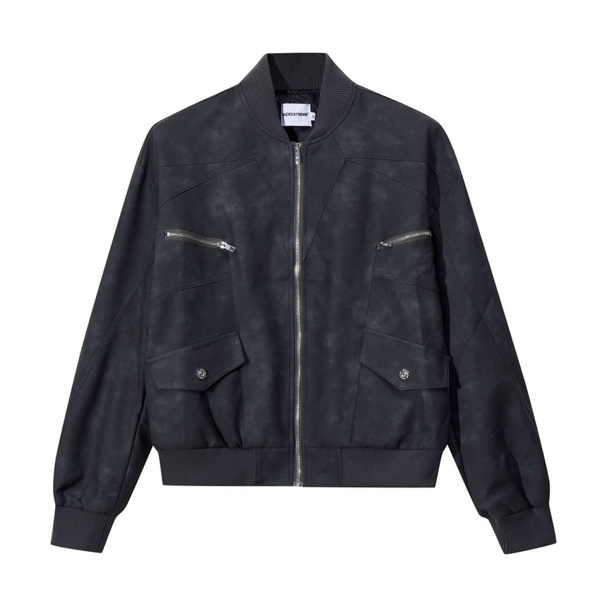 Essere - Tie Dye kunstleer bomberjack met rits