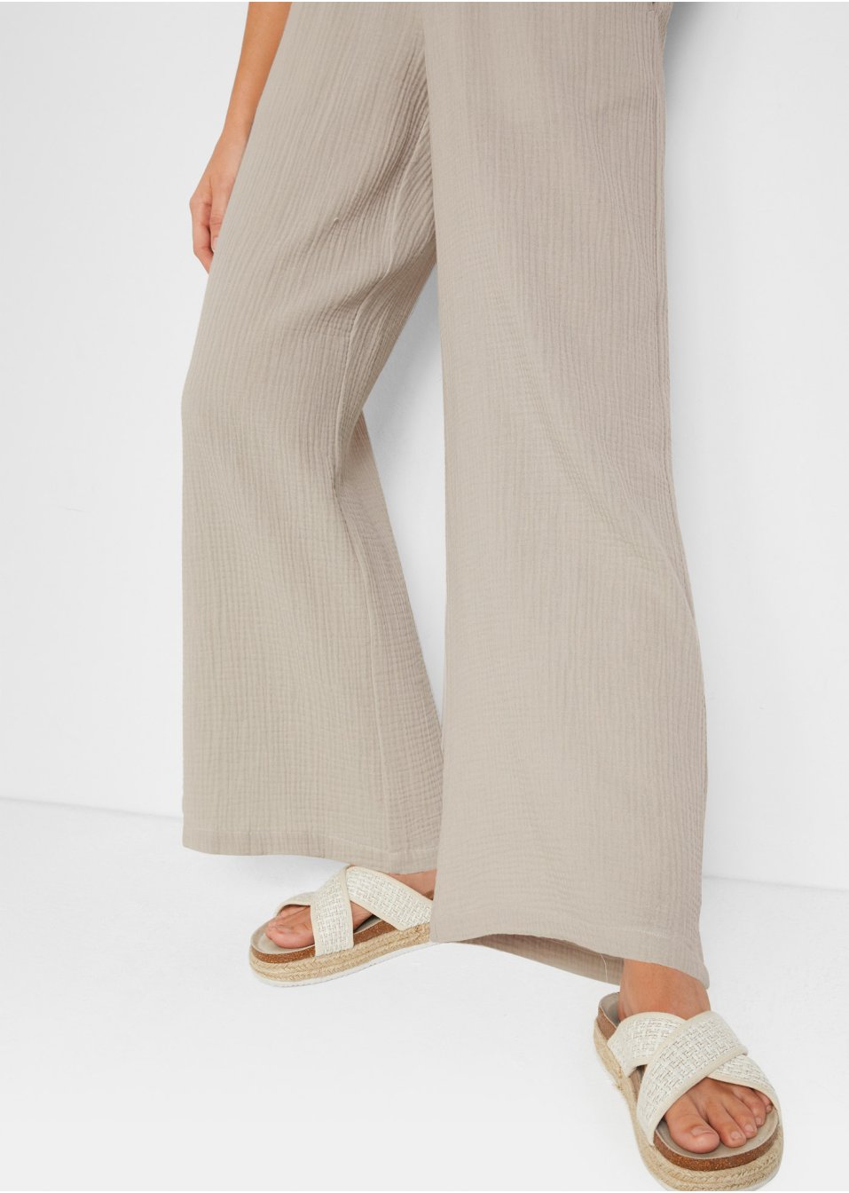 Pantalon palazzo en mousseline