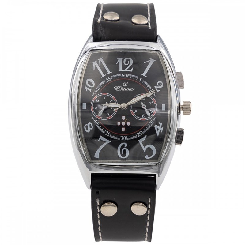 Montre Homme CHTIME bracelet Cuir Noir