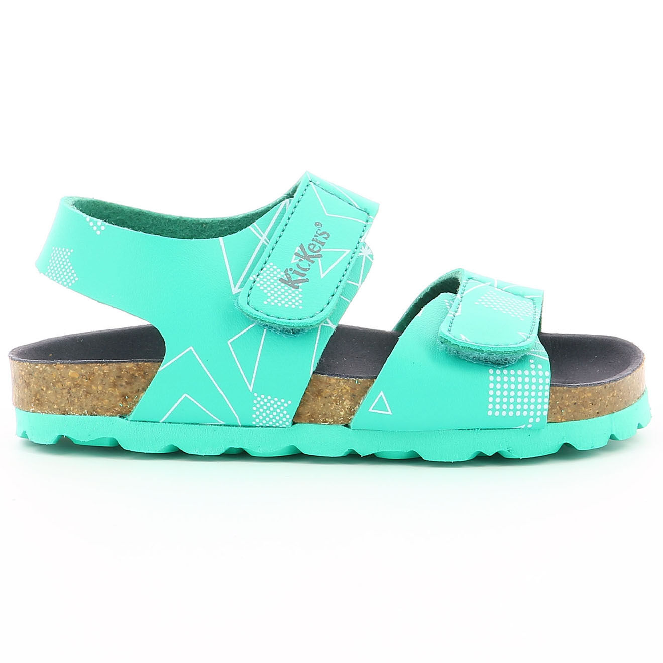Kickers Sandales en Cuir Summerkro vertes