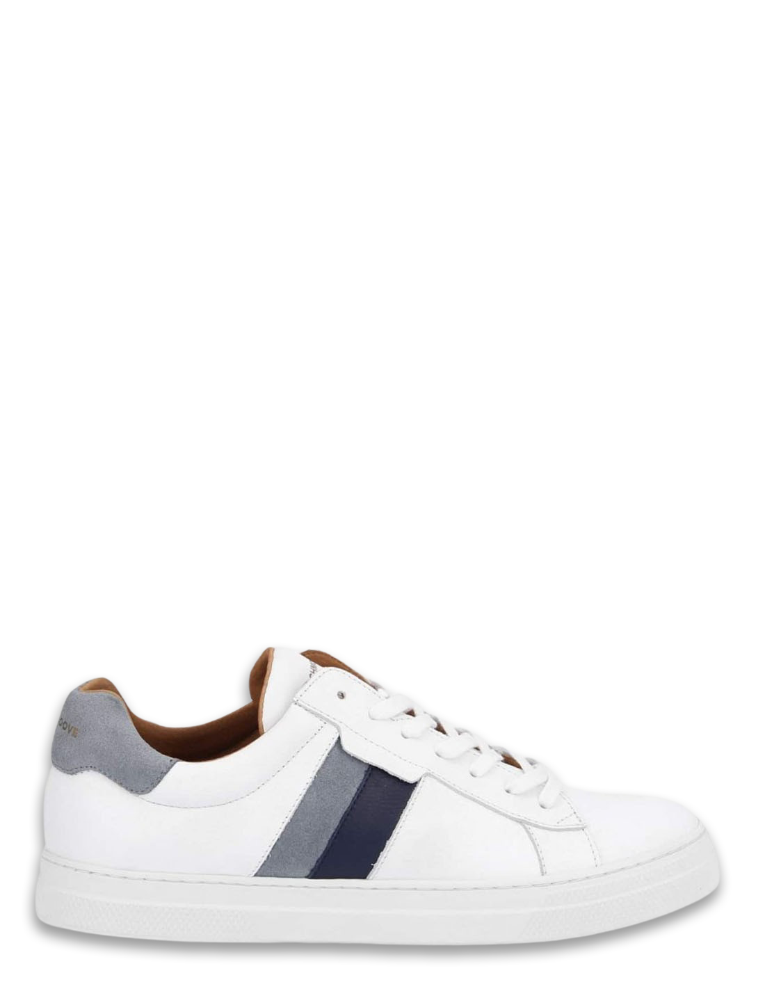 schmoove Baskets de ville homme spark gang cuir blanc/noir/gris
