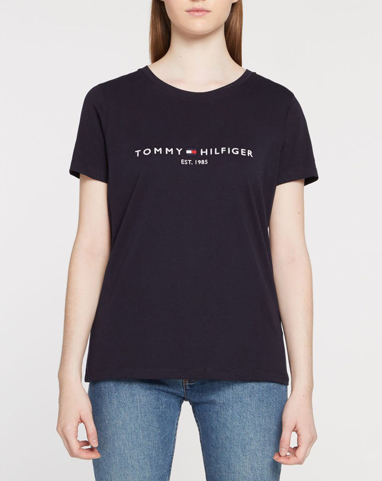 Tommy Hilfiger T-Shirt 100% Coton biologique Regular bleu marine