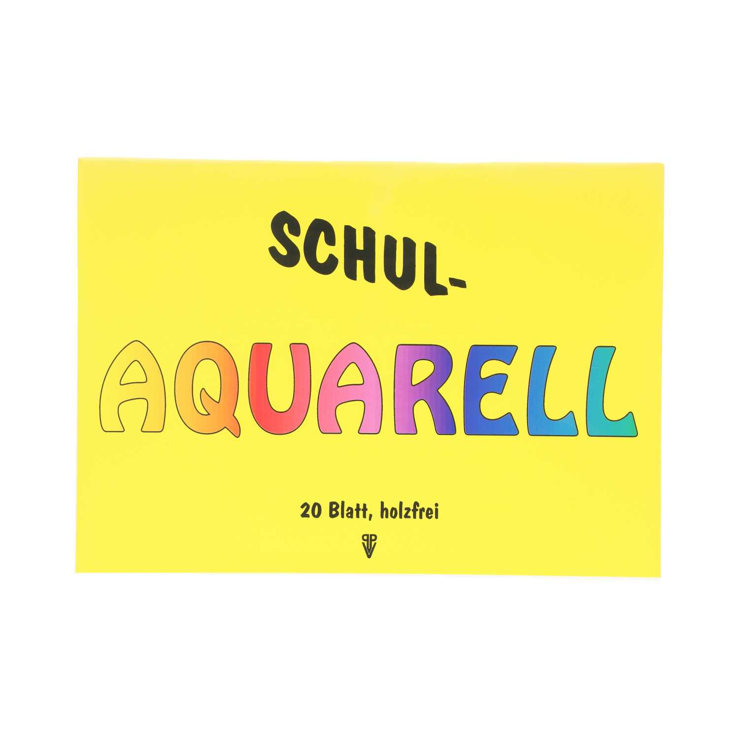 Schulaquarellblock 20 Blatt, A4