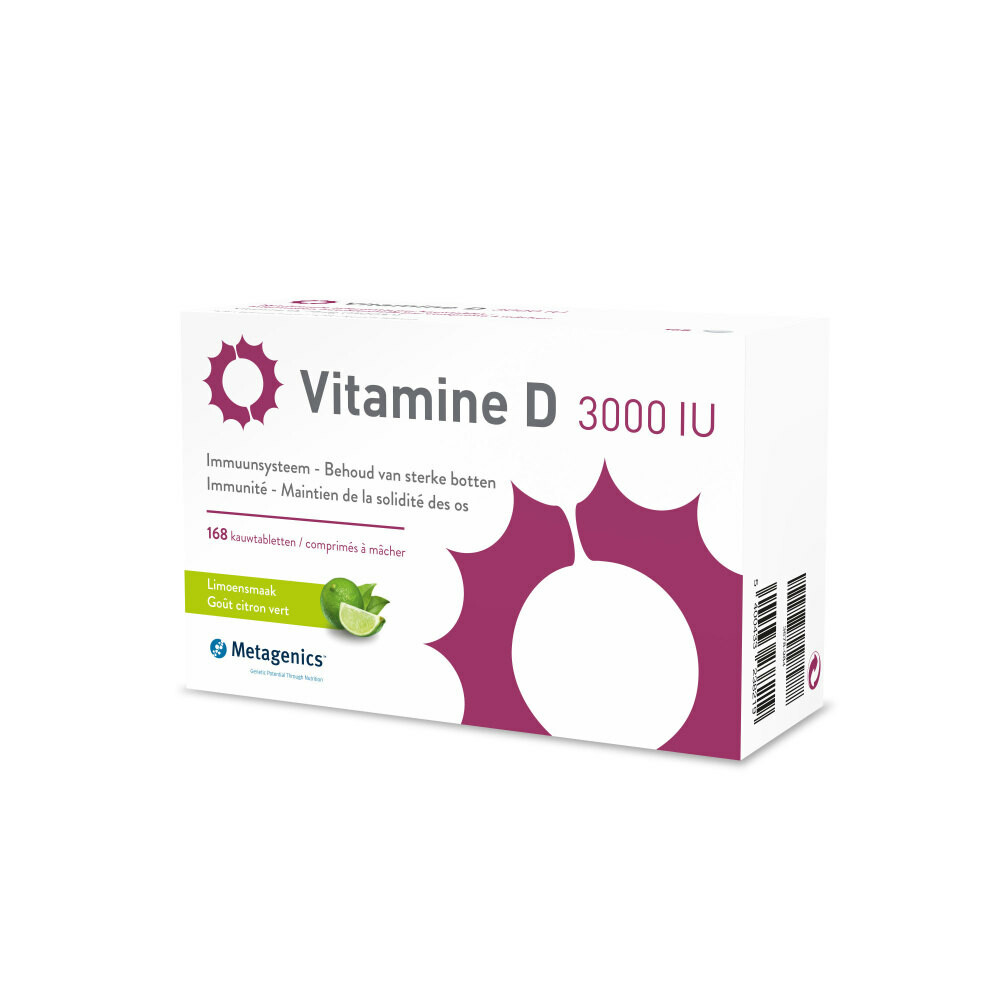 Metagenics Vitamine D 3000Iu 168 kauwtabletten
