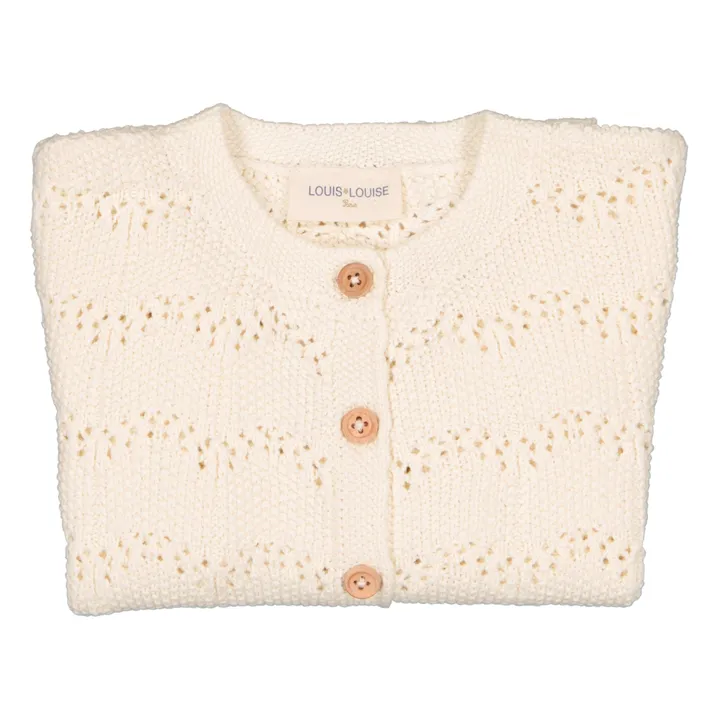 Louis Louise Cardigan Mayo Maille Ajourée | Ecru