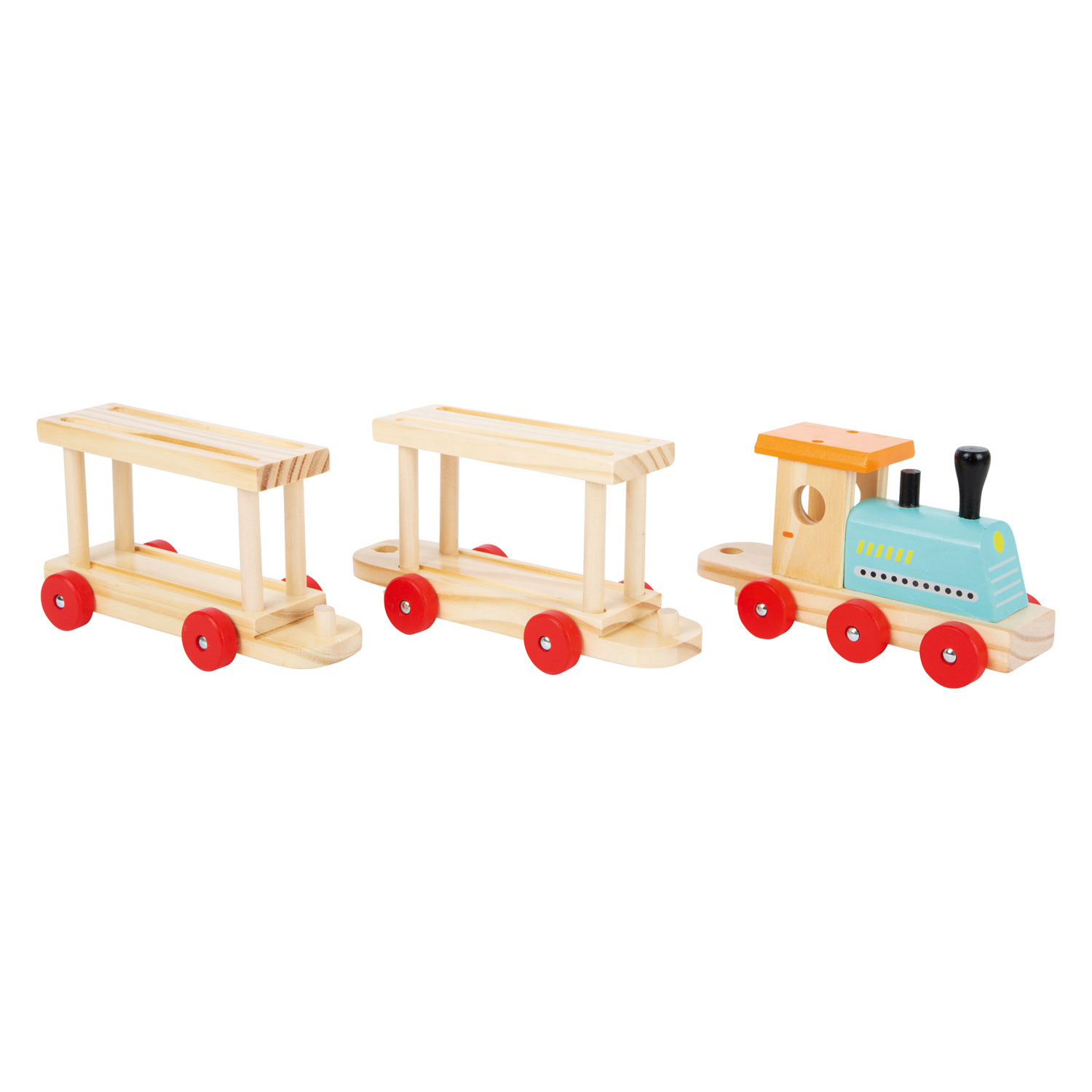 Small Foot - Houten Trein Transporter met Auto's, 11dlg.